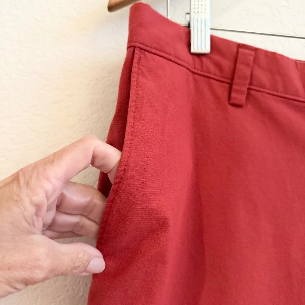 Banana Republic Aiden Short Mens 32 Slim Fit Red Chino‎ Shorts 10